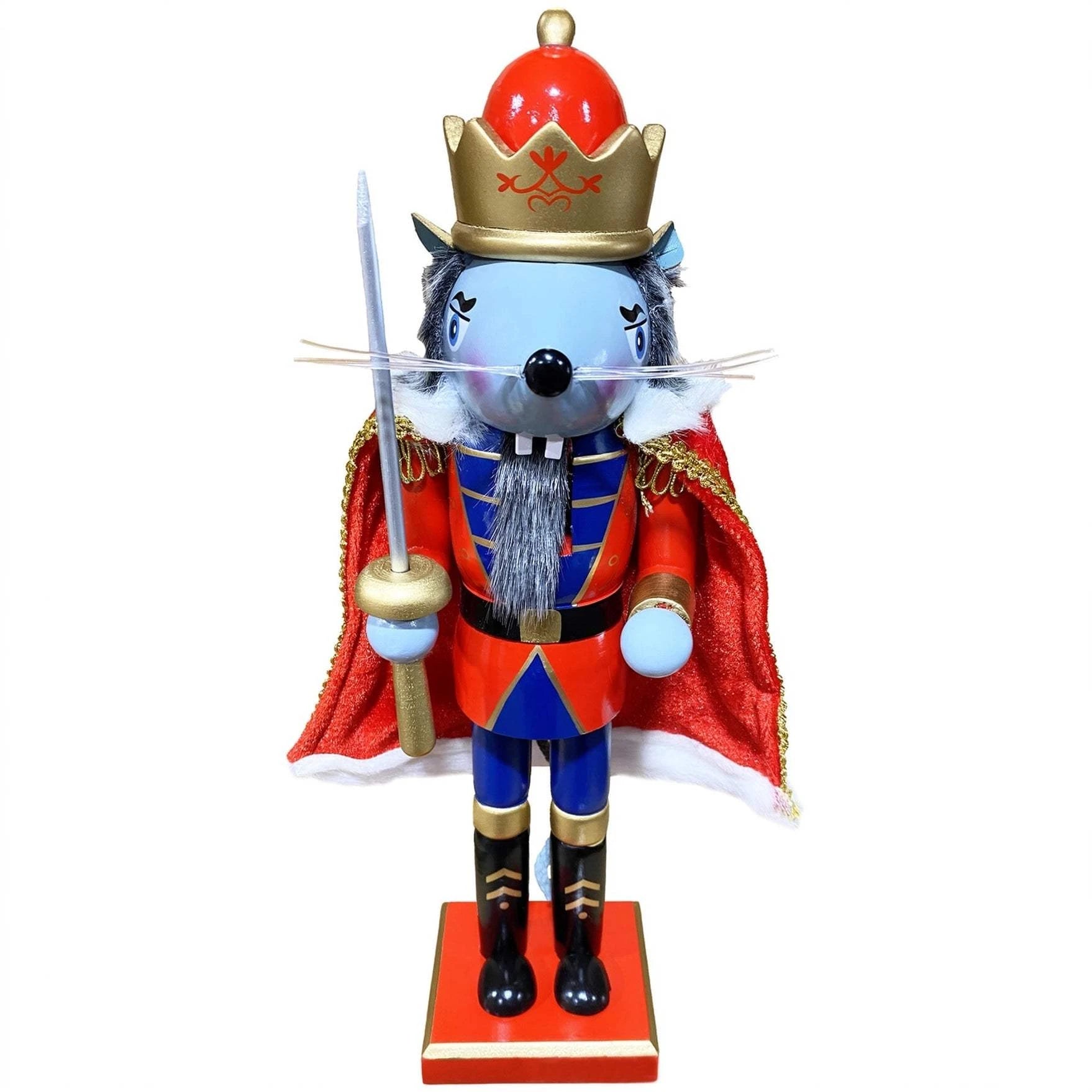 Mouse King 14-Inch Wooden Nutcracker