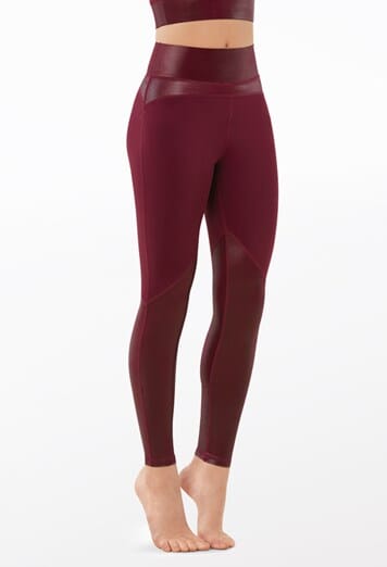 EQNX MVMT Equilux Plum Ribbed Crop Leggings SMALL