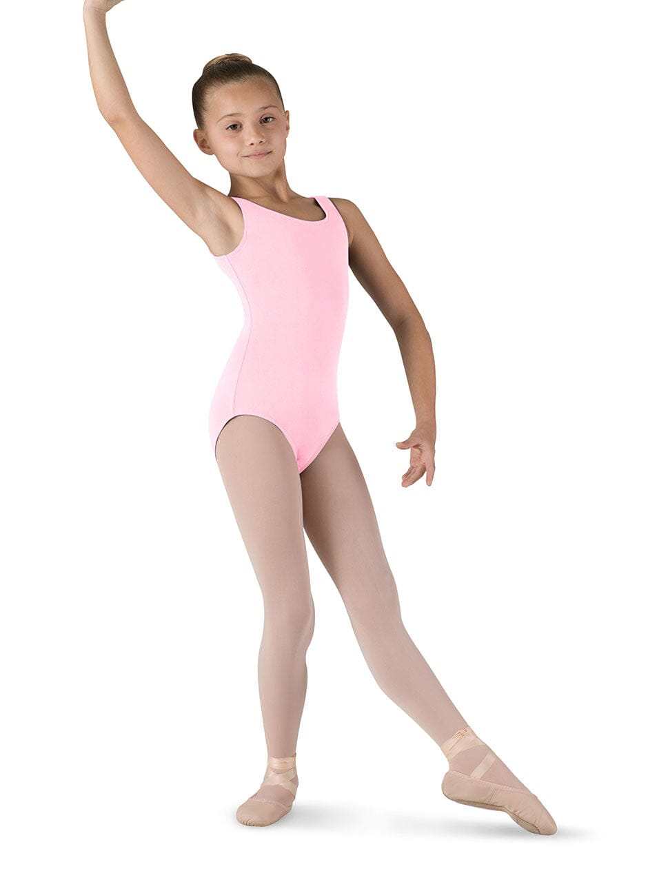 Girls Basic Round Neck Tank Leotard Leotards Bloch Child 2-4 Candy Pink 