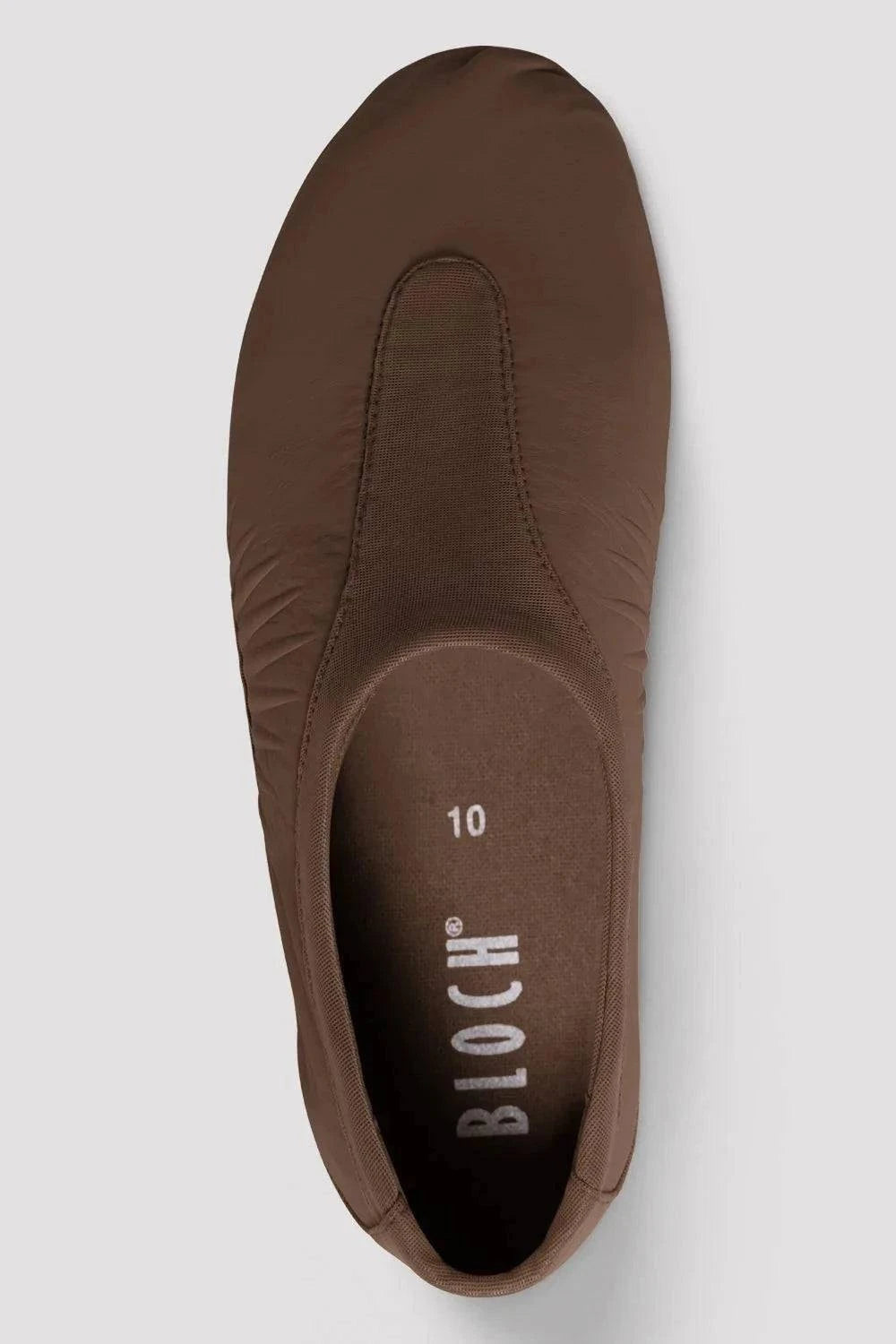 Ladies Bloch Pulse leather jazz shoes with split sole and embossed pleats