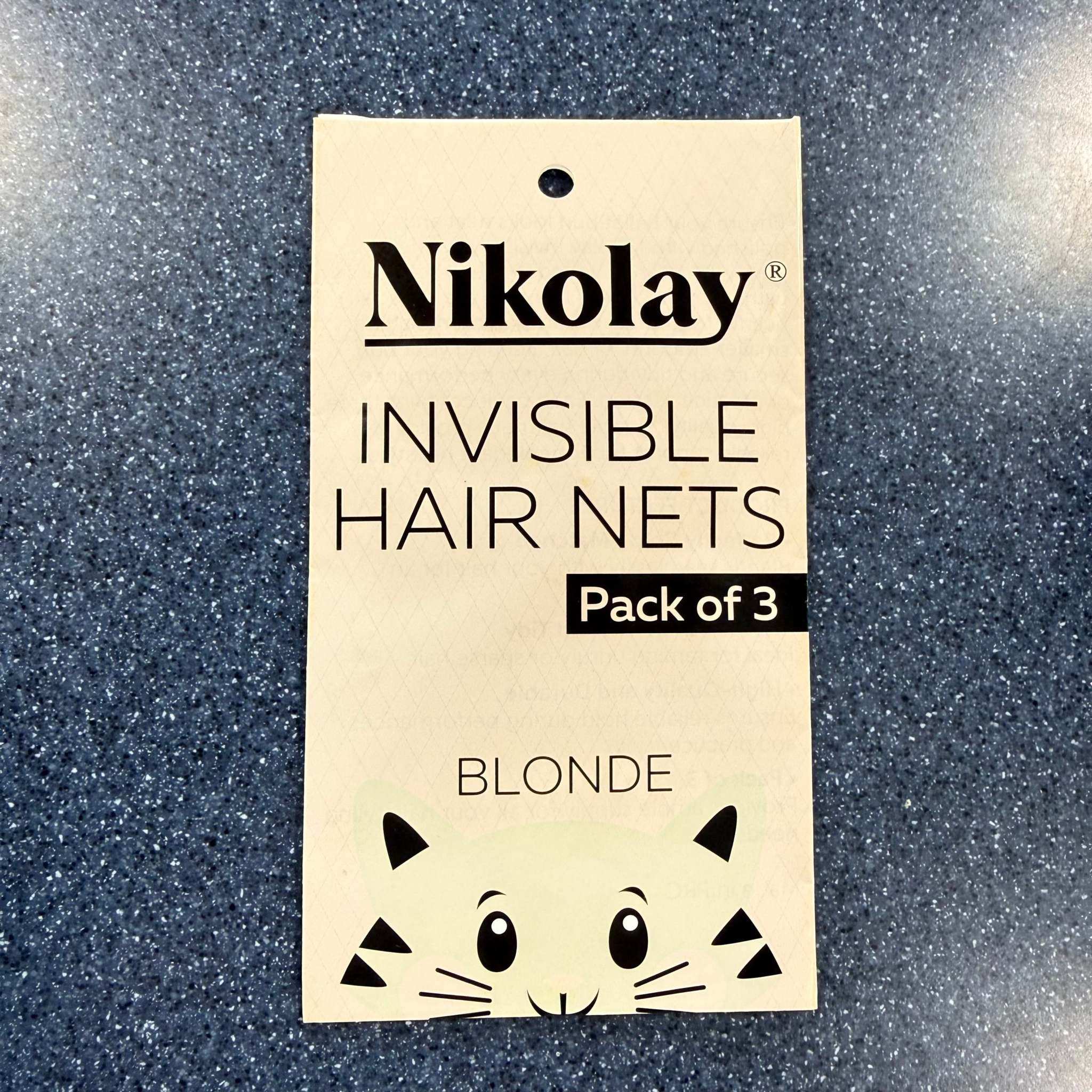 Nikolay invisible hair nets 3 pack for ballet buns