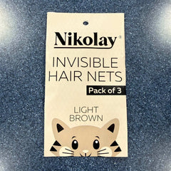 Nikolay invisible hair nets 3 pack for ballet bun