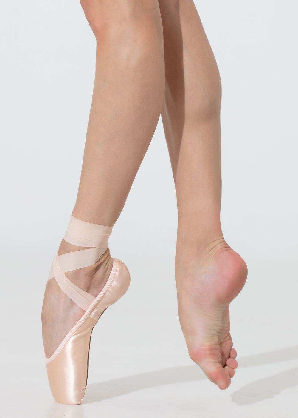 Nikolay StreamPointe pointe shoes with wide platform and elasticated binding