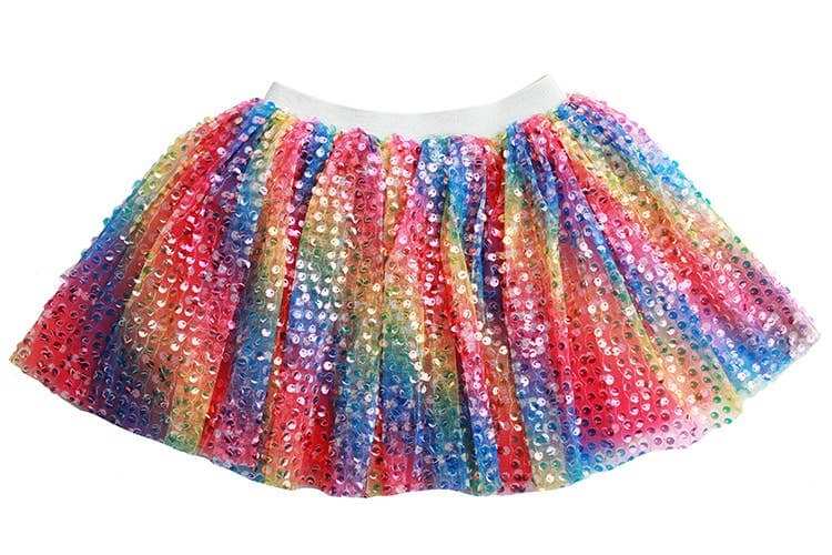 Sparkle Sisters by Couture Clips Primary Color Rainbow Tutu