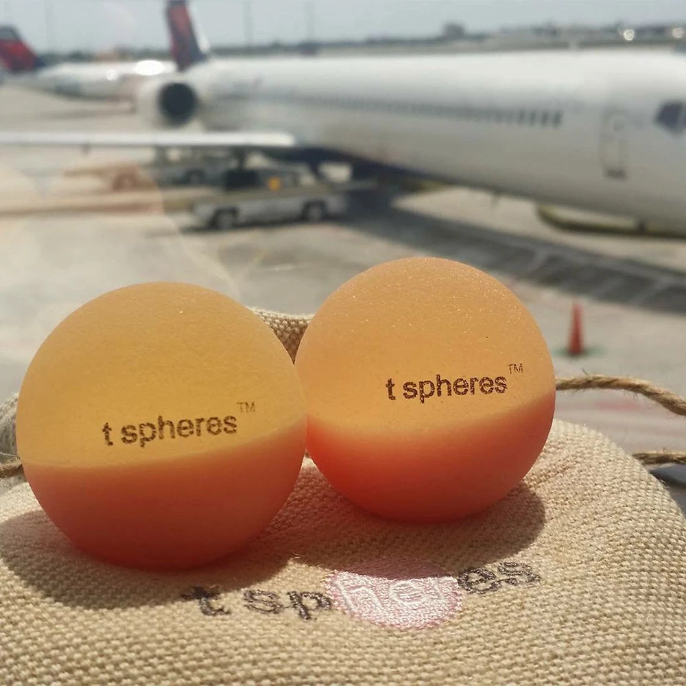 TSpheres Perk Up aromatherapy massage ball – portable peppermint and grapefruit self-massage tool