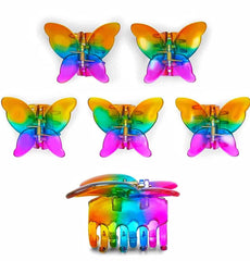Rainbow Butterfly Hair Claw Hair Accessories Mavi Bandz 