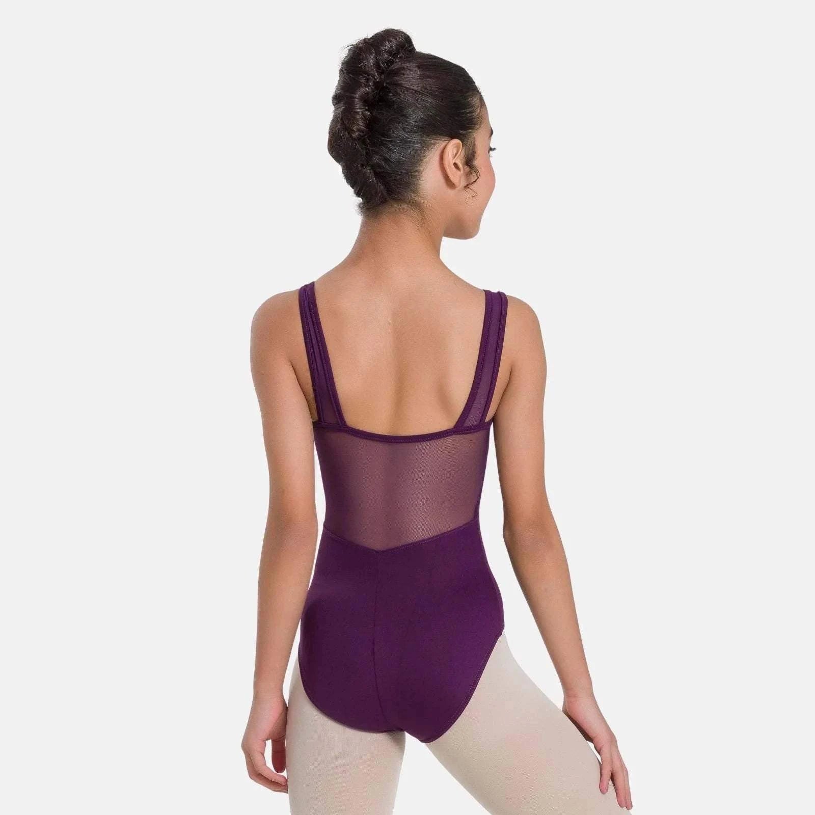 So Danca Marley SL21 child tank leotard with wide mesh straps and pinched front