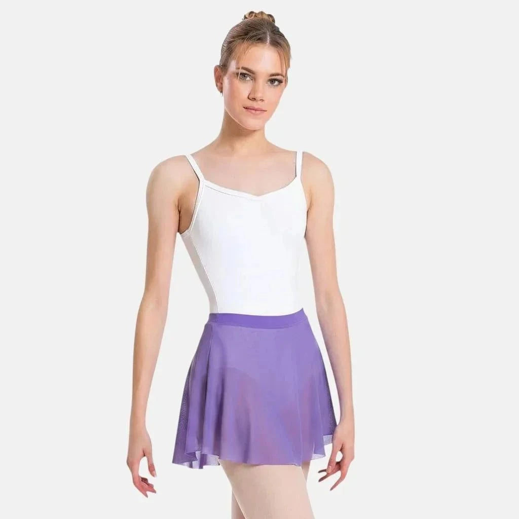 So Danca SL216 Wave adult mesh pull-on dance skirt with flowy hem