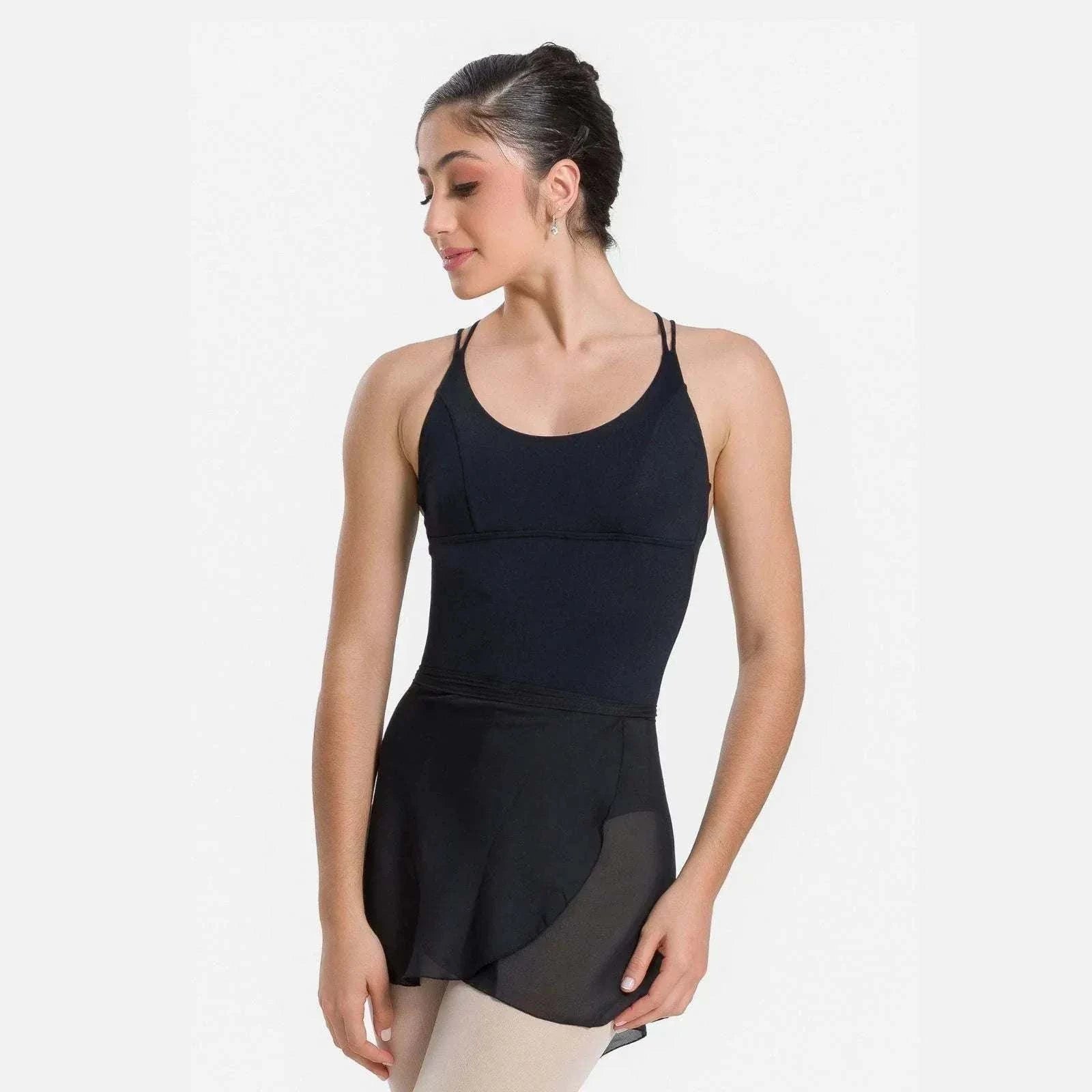 So Danca SL66 Nancy adult ballet wrap skirt in semi-sheer crepe fabric