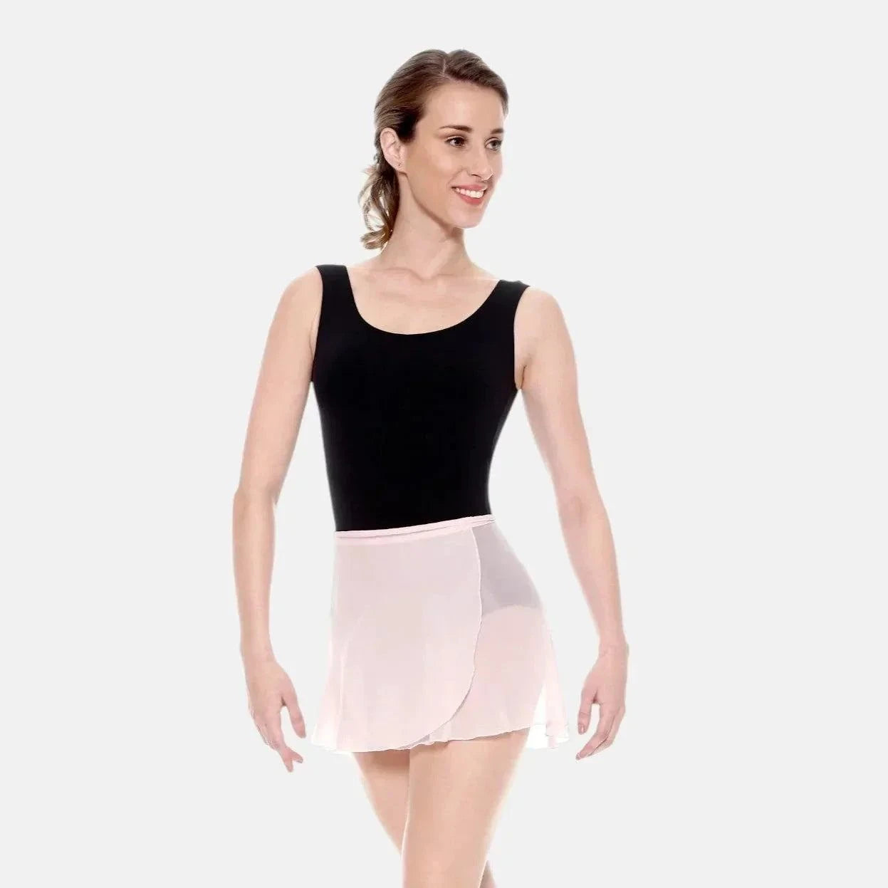 So Danca SL66 Nancy adult wrap ballet skirt in semi-sheer crepe fabric