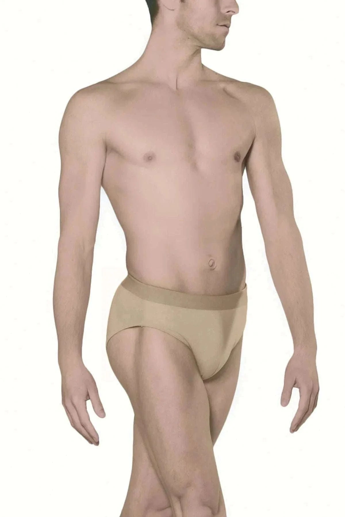 Wear Moi full seat dancebelt with padded front panel and smooth silhouette for male dancers