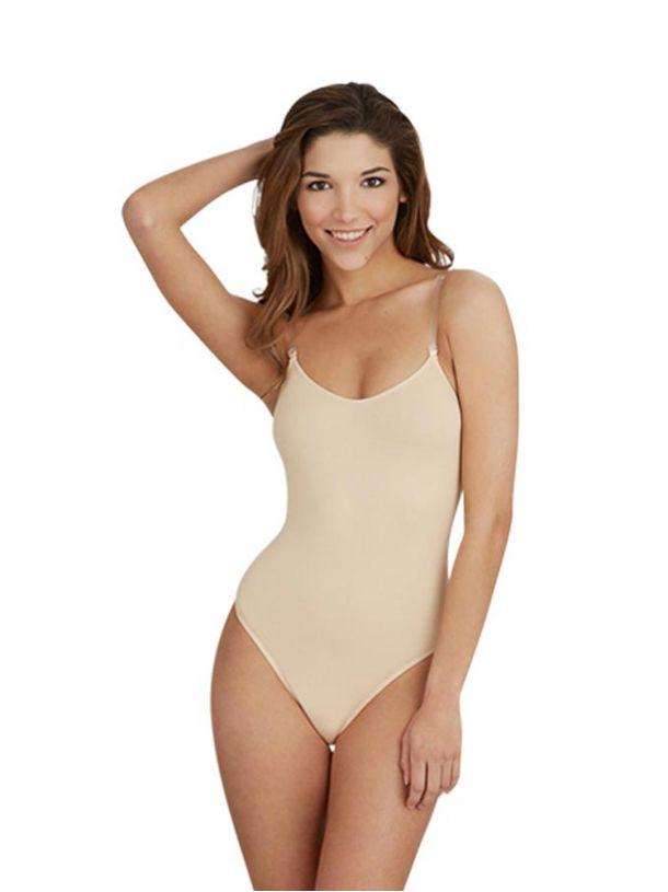 Adult Camisole Leotard with Clear Transition Straps Leotards Capezio Adult XS Nude 