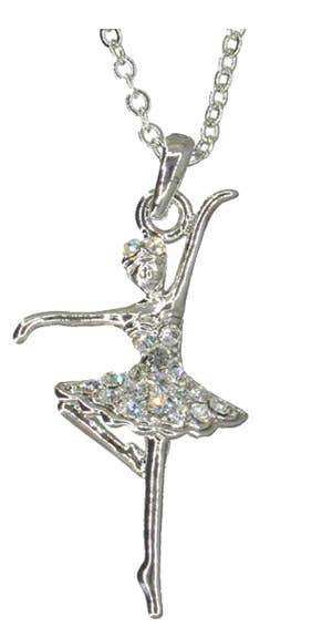 Nutcracker Ballet Gifts Ballerina Rhinestone Necklace
