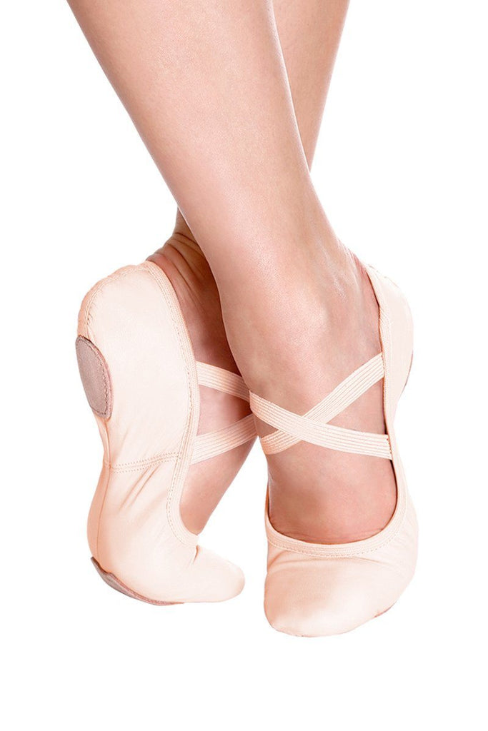 "Brit" Child Leather Split Sole Ballet Slipper Ballet Shoes Só Dança Toddler 8 Light Pink Width-A