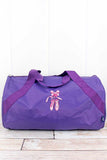Embroidered Ballerina Slippers Barrel Duffel Bag