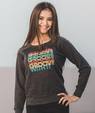 Groove With It - Juniors Crewneck Sweatshirt Tops Covet Dance Junior XS Charcoal 