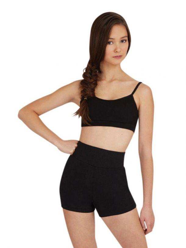 High Waisted Shorts Bottoms Capezio Adult S Black 