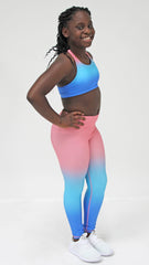 Candy Pink Marine Ombre Leggings