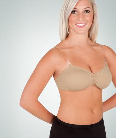 Silky Dance Seamless Clear Back Bra Top with Removable Padding